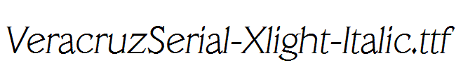 VeracruzSerial-Xlight-Italic