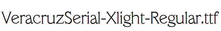 VeracruzSerial-Xlight-Regular
