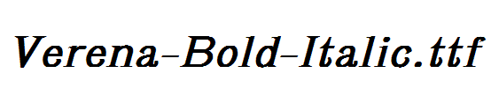 Verena-Bold-Italic