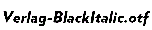 Verlag-BlackItalic