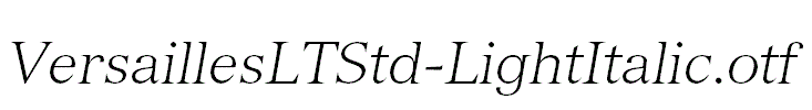 VersaillesLTStd-LightItalic