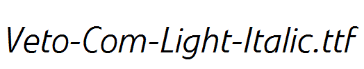 Veto-Com-Light-Italic
