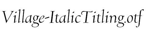 Village-ItalicTitling