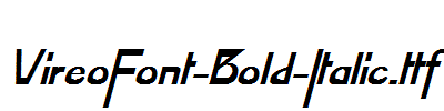 VireoFont-Bold-Italic