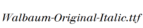 Walbaum-Original-Italic