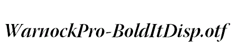 WarnockPro-BoldItDisp