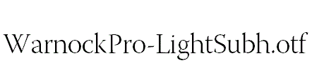 WarnockPro-LightSubh
