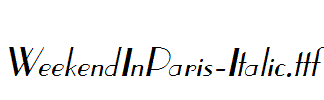 WeekendInParis-Italic