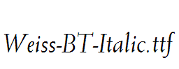 Weiss-BT-Italic