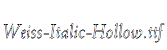 Weiss-Italic-Hollow