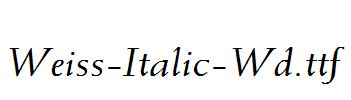 Weiss-Italic-Wd