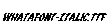 Whatafont-Italic