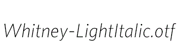 Whitney-LightItalic