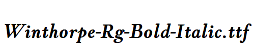 Winthorpe-Rg-Bold-Italic