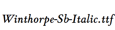Winthorpe-Sb-Italic