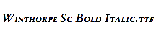 Winthorpe-Sc-Bold-Italic