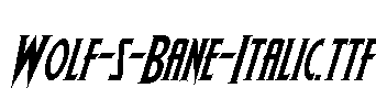 Wolf-s-Bane-Italic