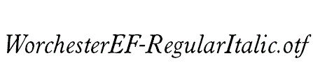 WorchesterEF-RegularItalic