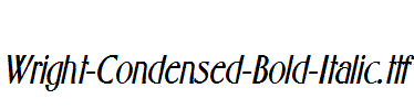 Wright-Condensed-Bold-Italic