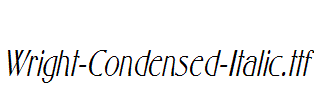 Wright-Condensed-Italic