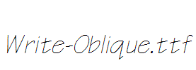 Write-Oblique