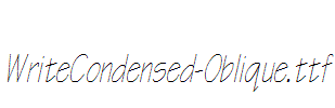 WriteCondensed-Oblique