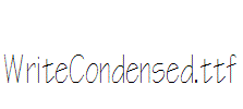 WriteCondensed