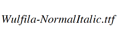 Wulfila-NormalItalic