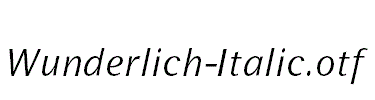 Wunderlich-Italic