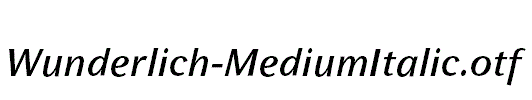 Wunderlich-MediumItalic