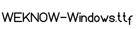 WEKNOW-Windows