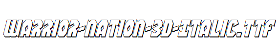 Warrior-Nation-3D-Italic