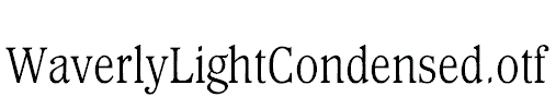 WaverlyLightCondensed