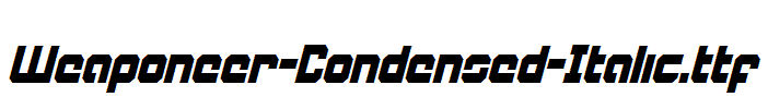 Weaponeer-Condensed-Italic