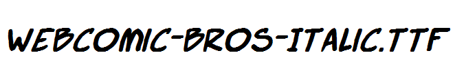 Webcomic-Bros-Italic