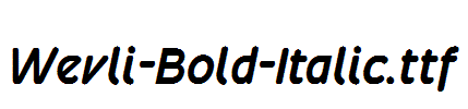 Wevli-Bold-Italic