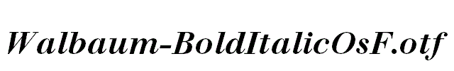 Walbaum-BoldItalicOsF