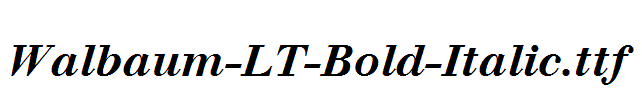 Walbaum-LT-Bold-Italic