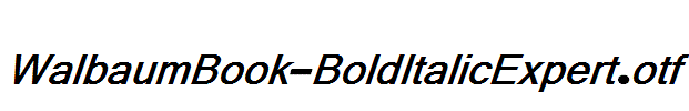 WalbaumBook-BoldItalicExpert