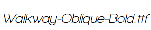 Walkway-Oblique-Bold