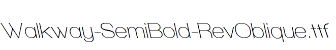 Walkway-SemiBold-RevOblique