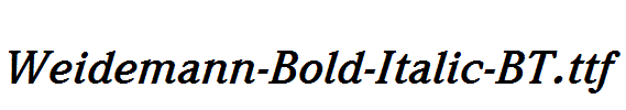 Weidemann-Bold-Italic-BT