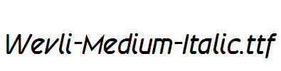 Wevli-Medium-Italic