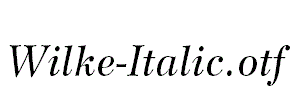 Wilke-Italic