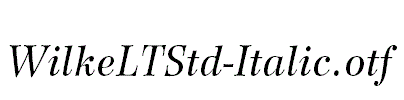 WilkeLTStd-Italic