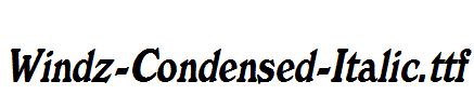 Windz-Condensed-Italic