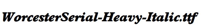 WorcesterSerial-Heavy-Italic