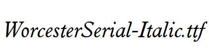 WorcesterSerial-Italic