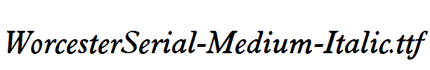 WorcesterSerial-Medium-Italic