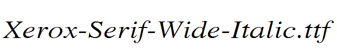 Xerox-Serif-Wide-Italic